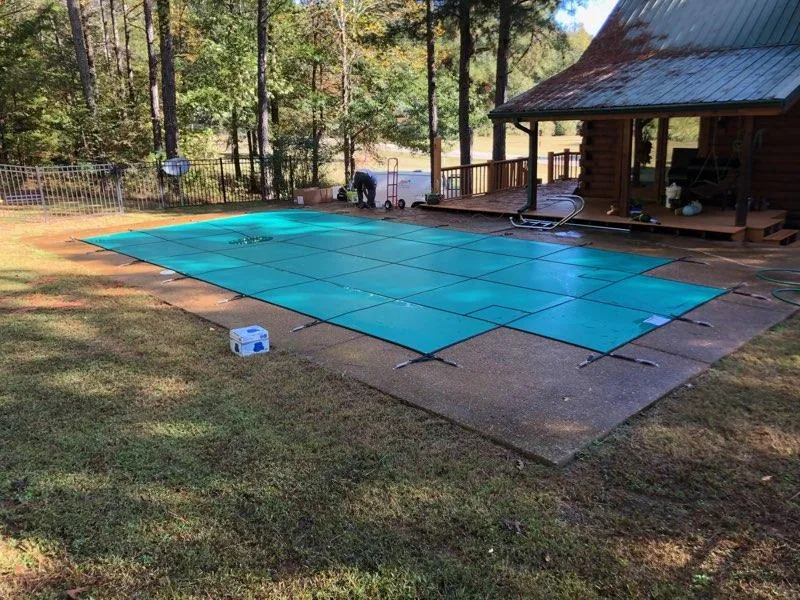 Pool cover installation